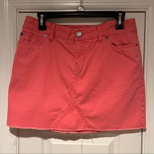 Gap Pink Denim Mini Skirt